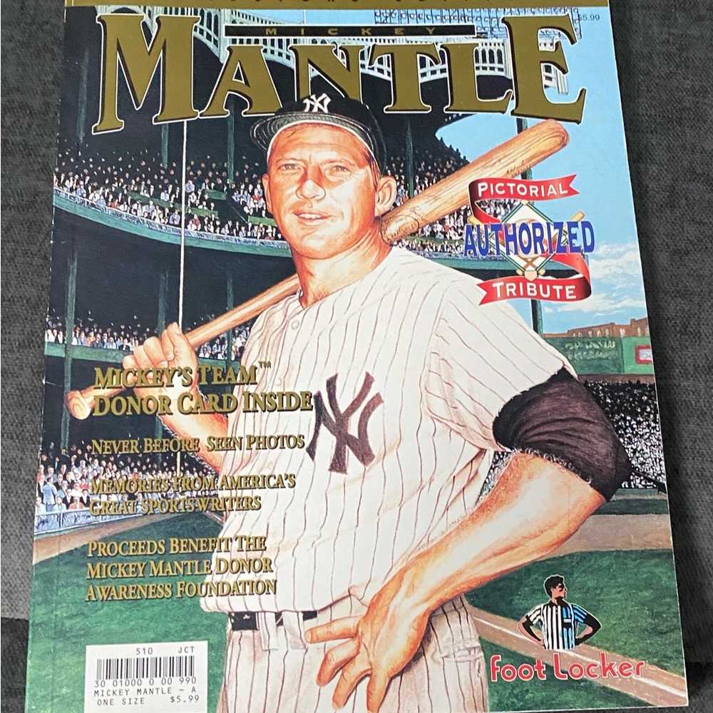 Mickey Mantle Collectors Edition Pictorial Magazine from Foot Locker 1994